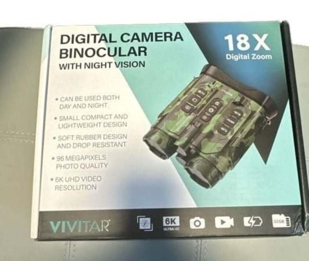 Vivitar Digital Camera Binocular with Night Vision 18X Zoom Camo